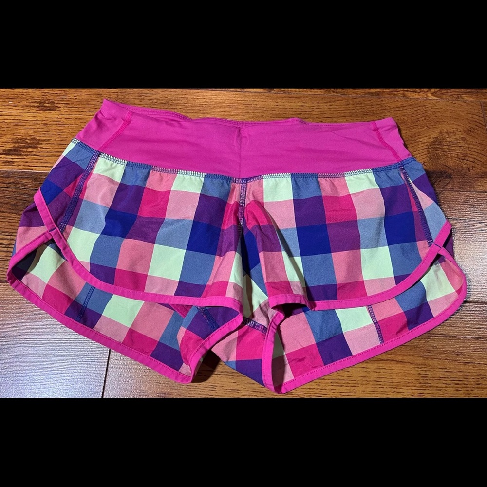 Lululemon Pink Plaid Women's Shorts